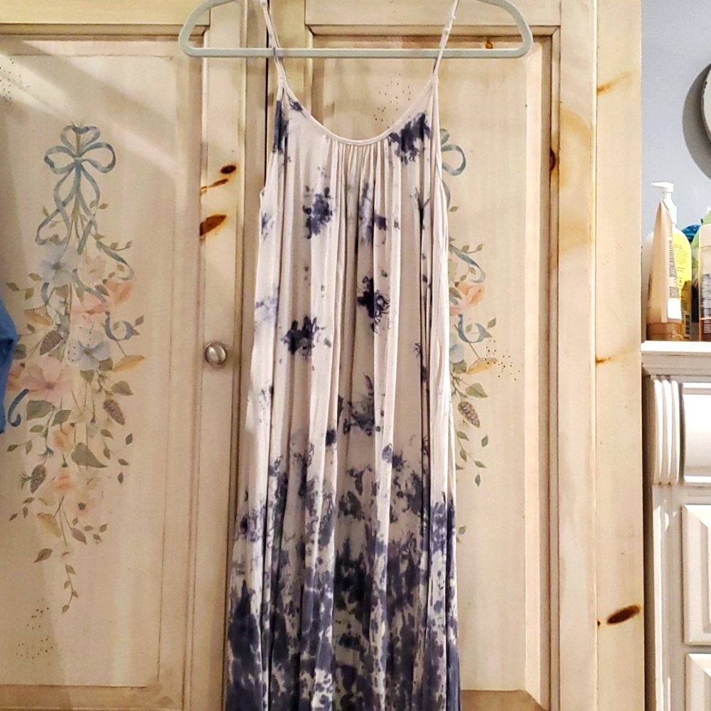 Dress pleated blue Rayon S